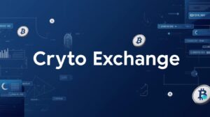 Ilustração editorial sobre exchanges cripto, taxas e liquidez.