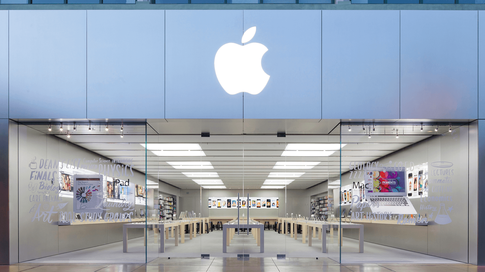 Logo da Apple sobre fundo tecnológico simbolizando lucro recorde no 4º trimestre de 2025