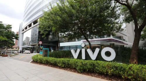 Fachada da Vivo em São Paulo após divulgação de resultados trimestrais